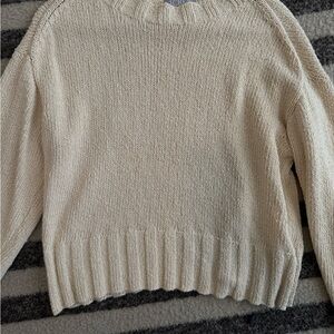 J. Crew Women's Cream Crew Neck Sweater
